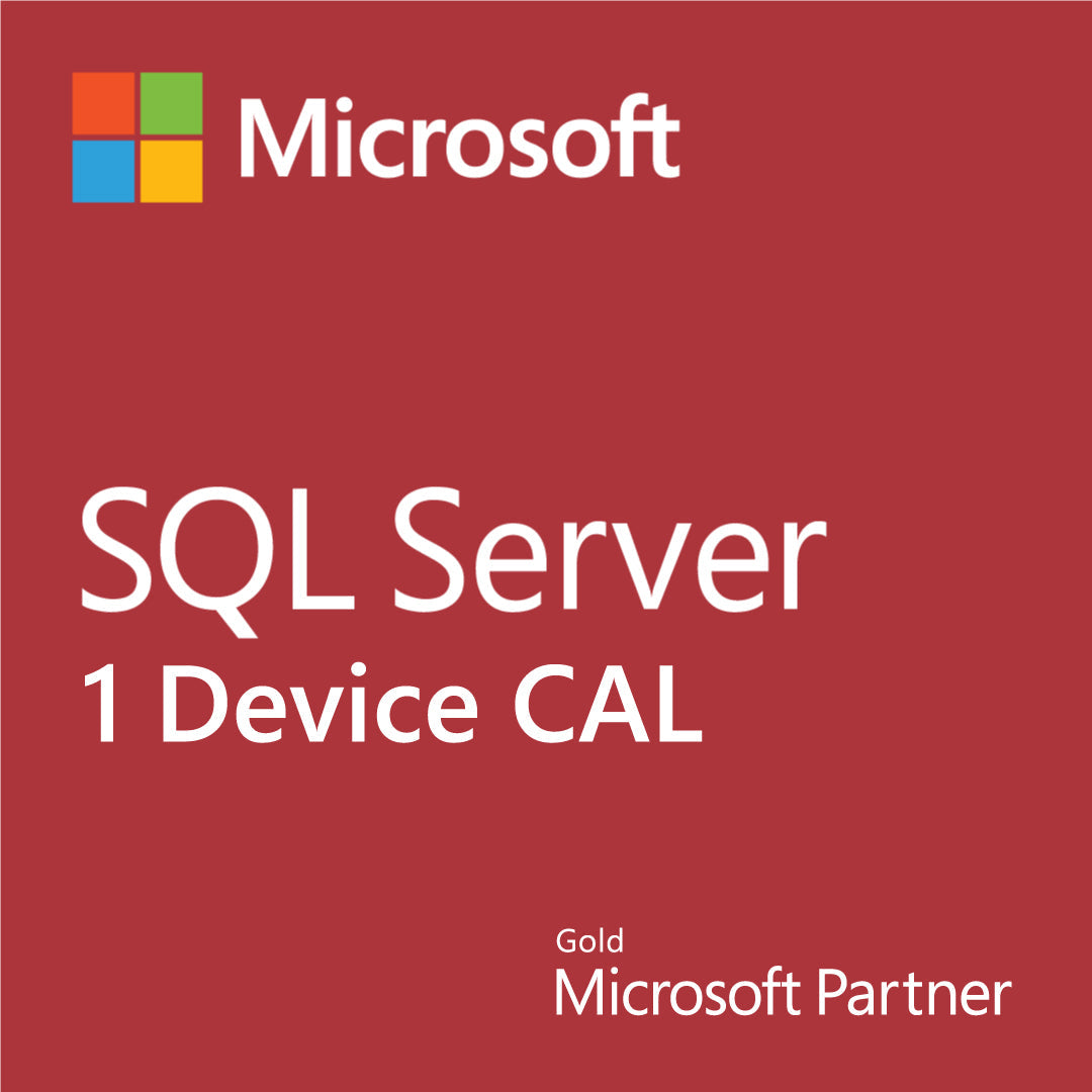 Microsoft SQL Server 2019 Device CAL single device license card cover with Microsoft logo on red background