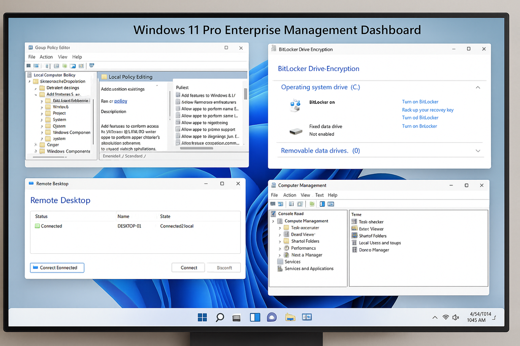 Windows 11 Pro Enterprise Management Dashboard