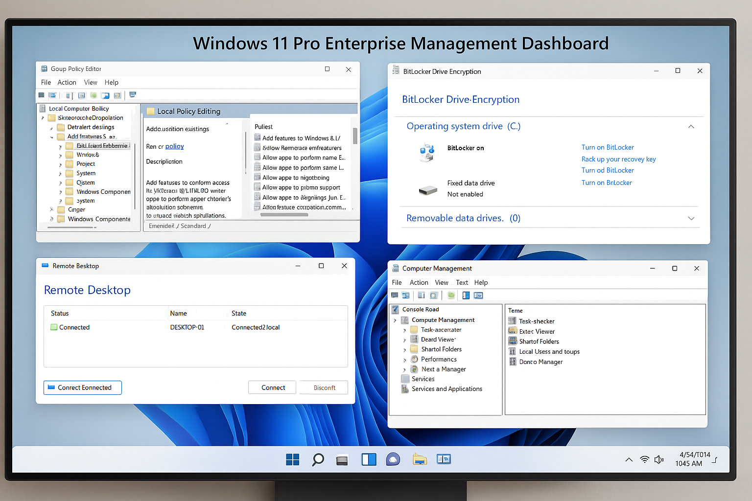 Windows 11 Pro Enterprise Management Dashboard
