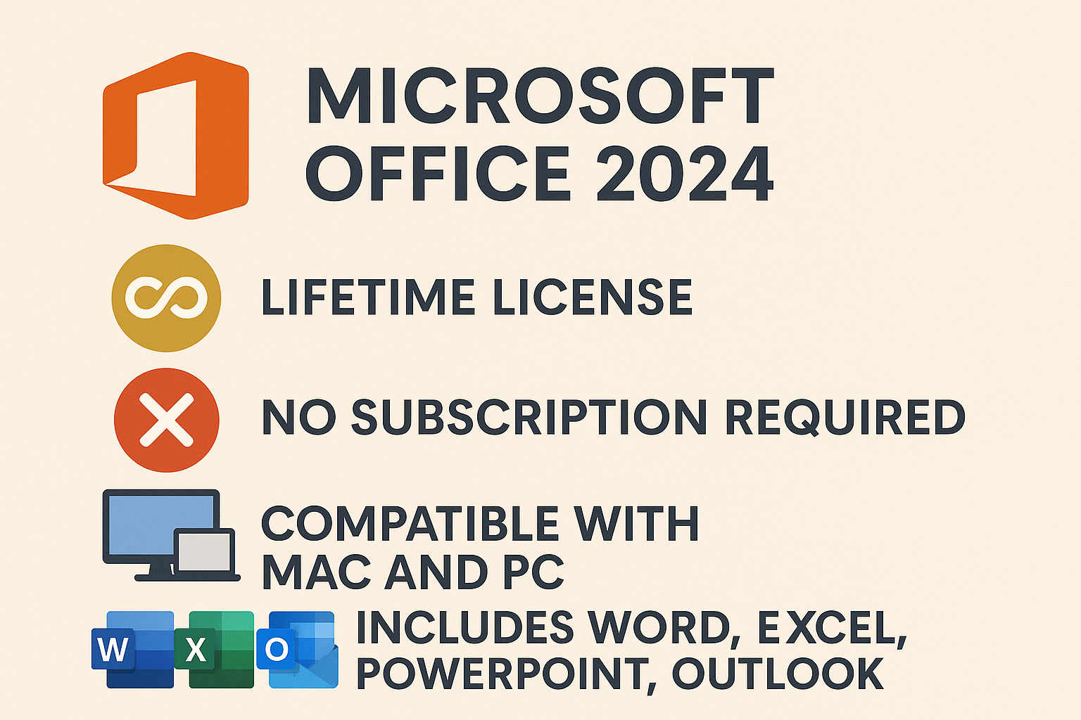 Office 2024 Features Infographic