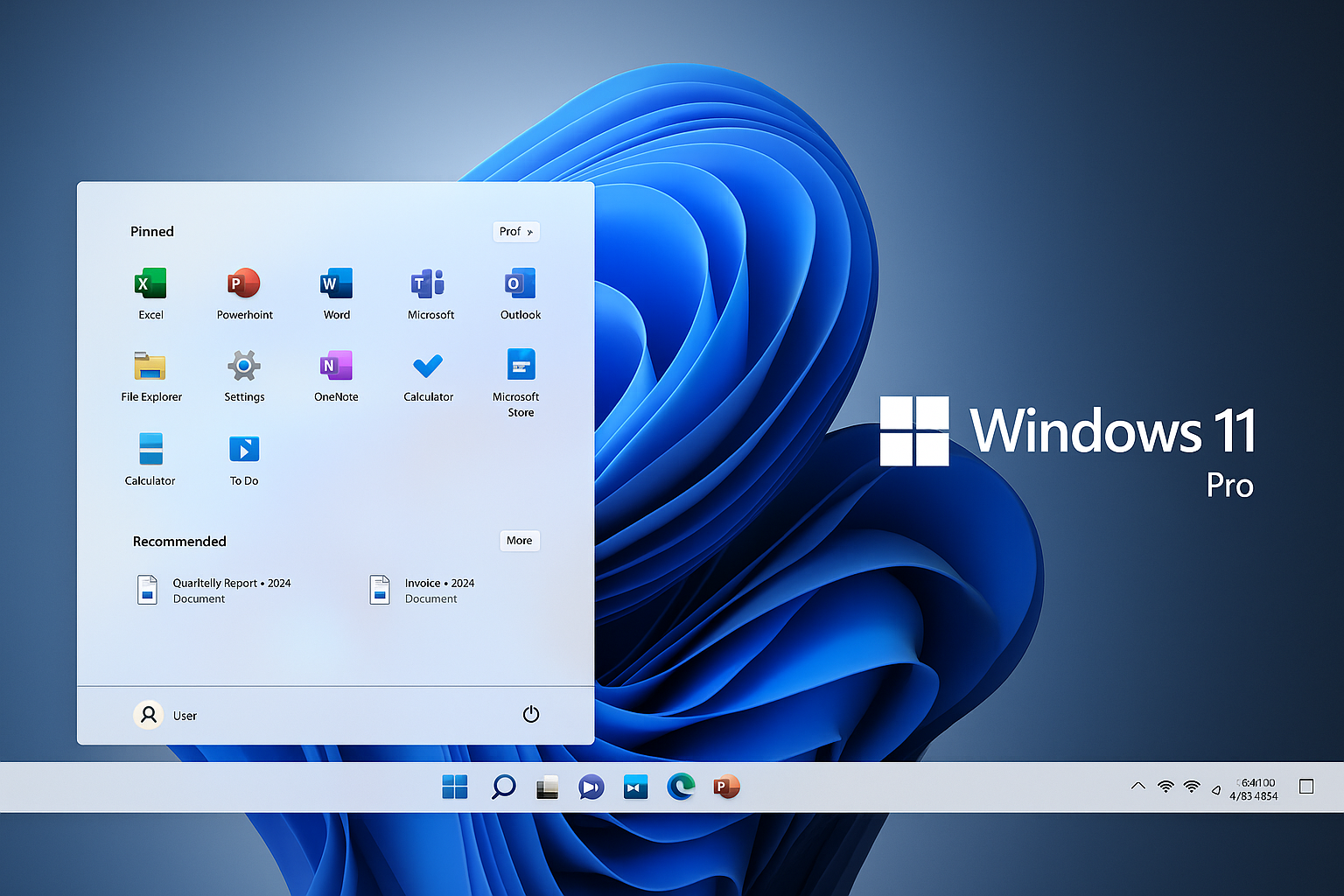 Windows 11 Pro Professional Interface