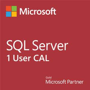 Microsoft SQL Server 2022 user CAL packaging featuring a red background and logo design