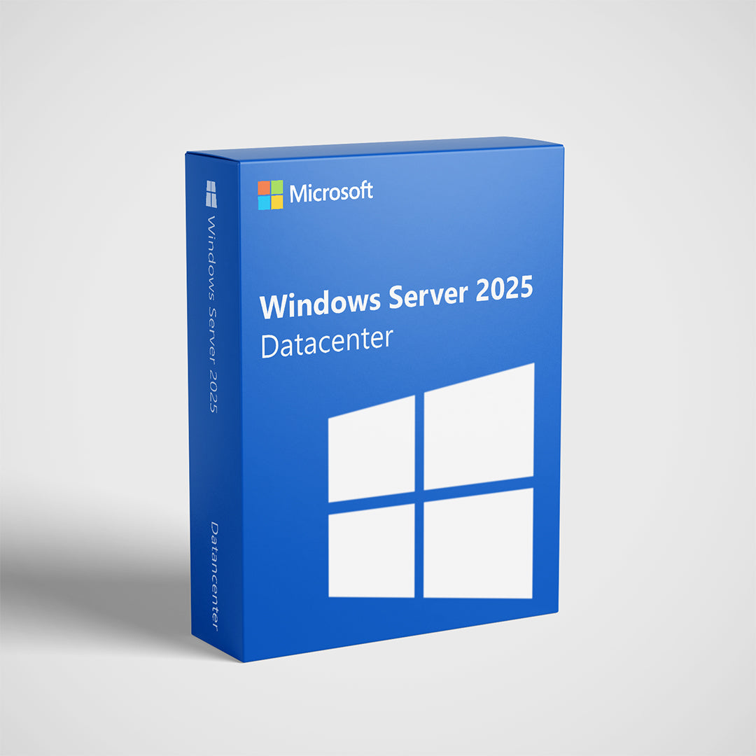 Microsoft boxed Windows Server 2025 Datacenter 24 core license for enterprise virtualization and cloud workloads