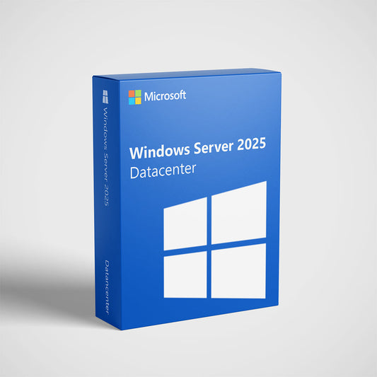 Microsoft boxed Windows Server 2025 Datacenter 24 core license for enterprise virtualization and cloud workloads